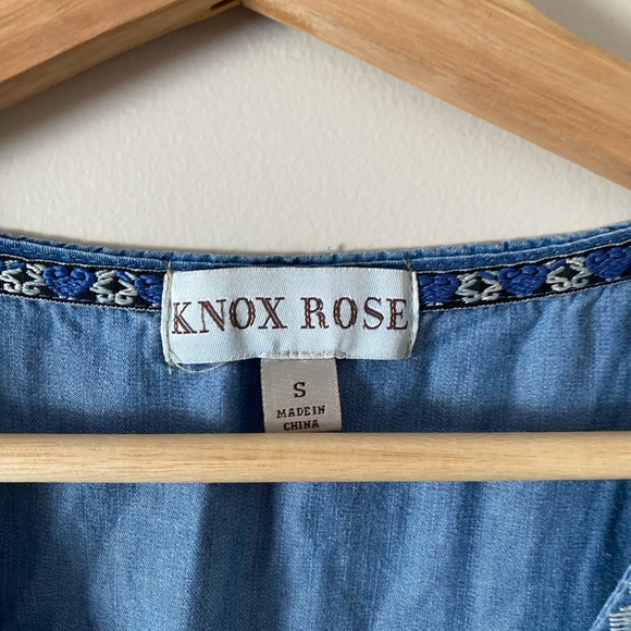 Knox Rose • Blue Embroidered Dress - Picture 3 of 3